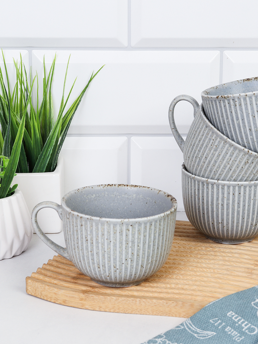 Кружка 220 мл Вертикаль Чашка чайная / GBT-103 /уп 80/ микс 4/ ПРОМО АКЦИЯ