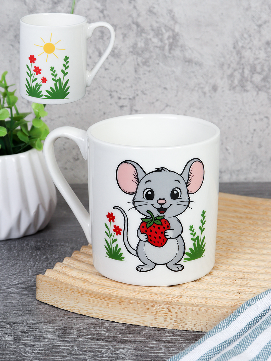 Кружка 200 мл Детство / WS-2025 /уп 12/96/ 4 вида