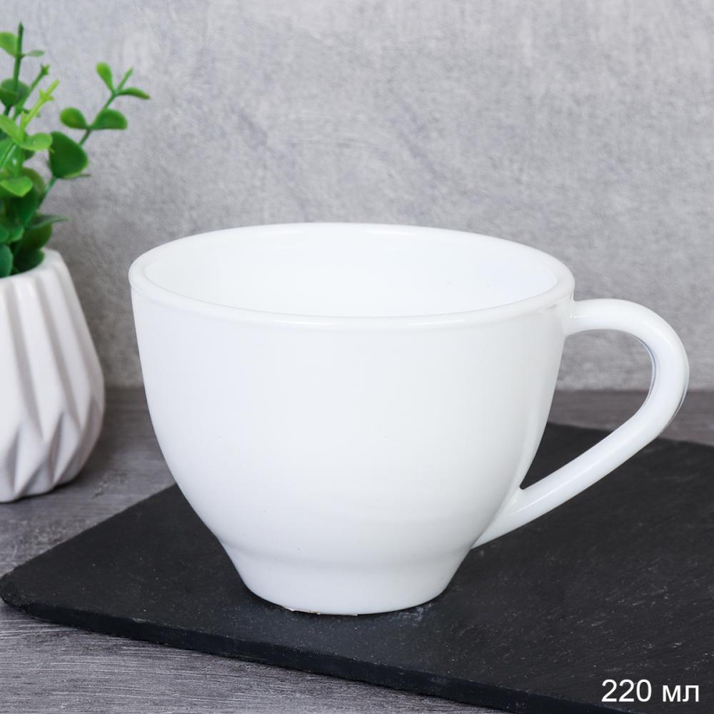 Кружка 220 мл Чашка чайная белая / GB220 (WHITE) /уп 6/72/