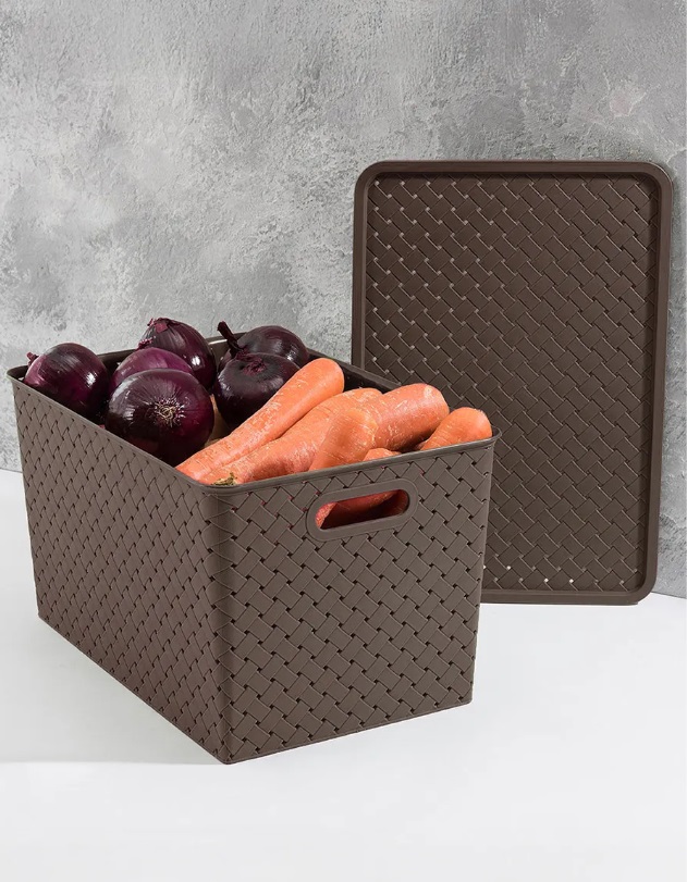 УЦЕНКА! БЕЗ КРЫШКИ! БЫЛО 511р! Корзинка БЕЗ крышки 14 л 35*24,5*20,5 см