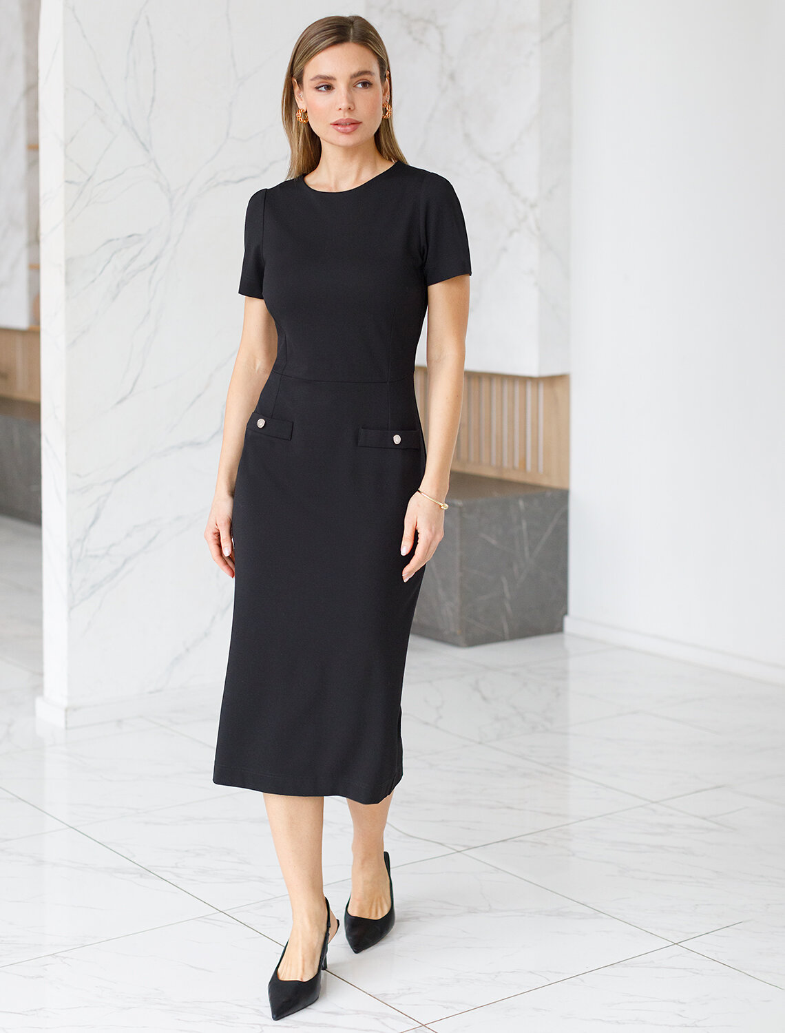 ст. цена3390руб.! VILATTE Платье D42.110черный