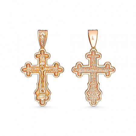 Крест из серебра литье золоченое