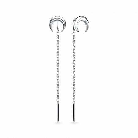 Серьги родированные серебро 925*