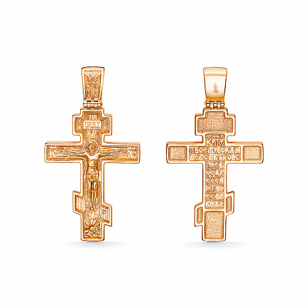 Крест из серебра литье золоченое