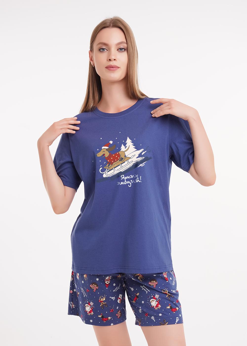 Ст.цена 1490р CLE LP15-1202/1 Пижама женская LP15-1202/1 т.синий/красный