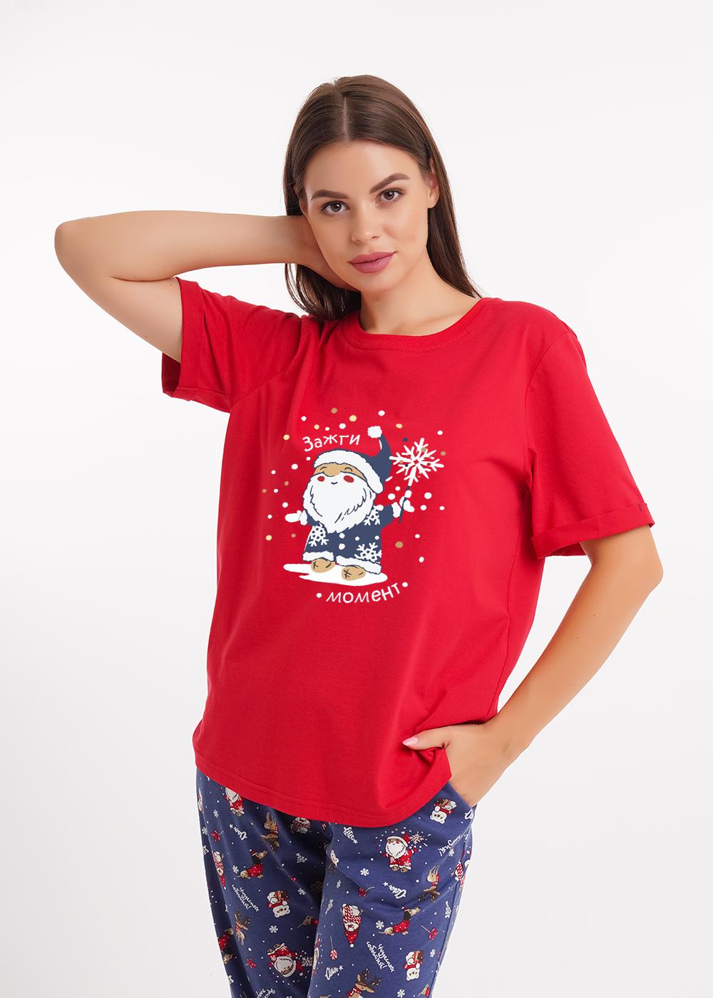 Ст.цена 1790р CLE LP15-1202/3 Пижама женская LP15-1202/3 красный/т.синий
