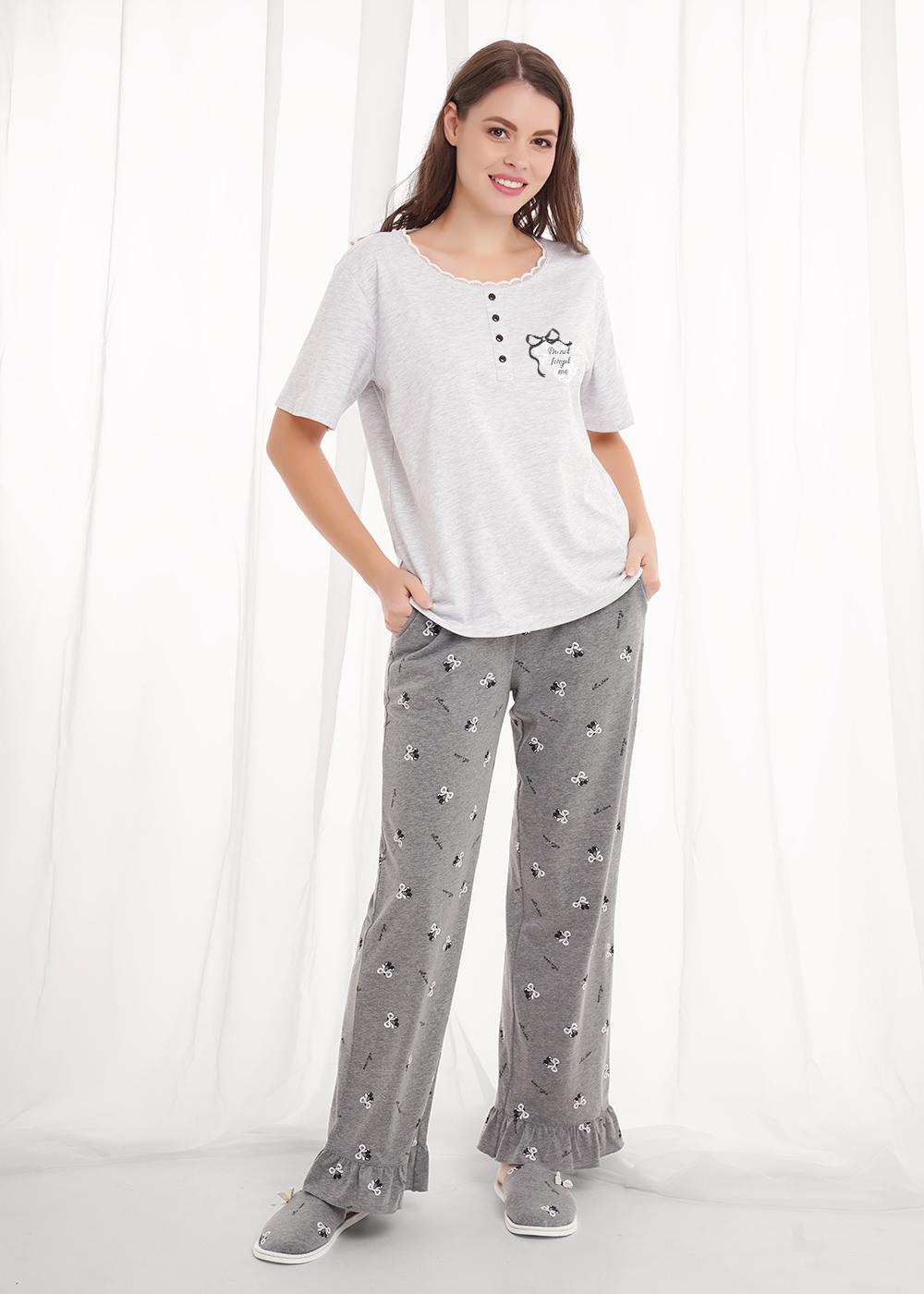 CLE LP26-1210/4 Пижама женская LP26-1210/4 меланж св.серый/меланж т.серый