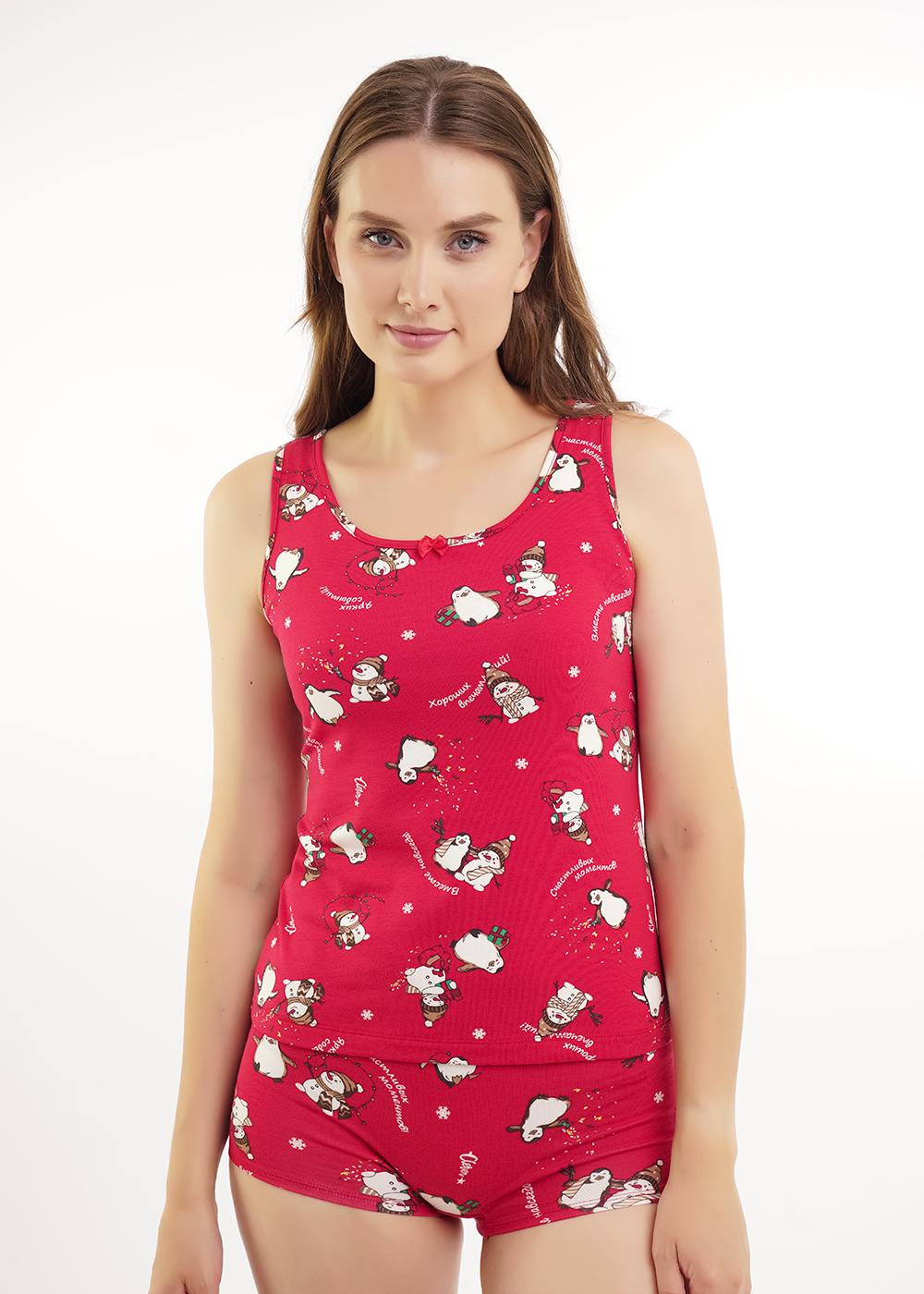 Ст.цена 790р CLE LSET15-1202 Пижама женская LSET15-1202 красный/молочный