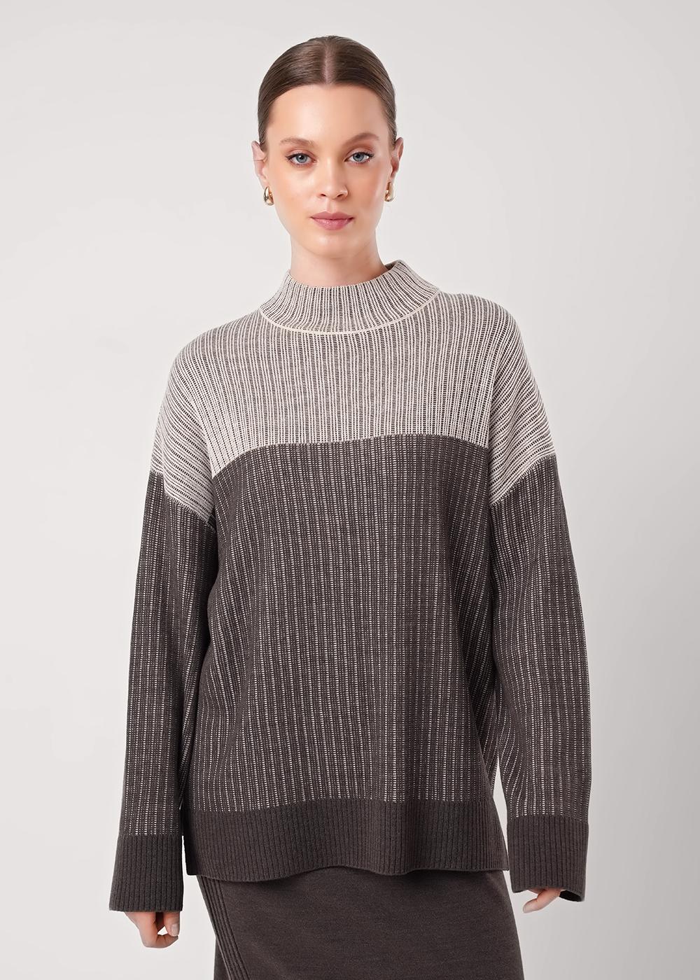 Ст.цена 1300р CLE 154597/192ак Джемпер женский 154597/192ак меланж бежевый