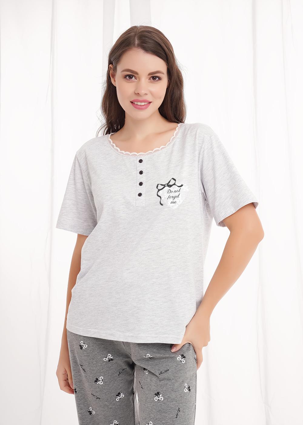 CLE LP26-1210/4 Пижама женская LP26-1210/4 меланж св.серый/меланж т.серый