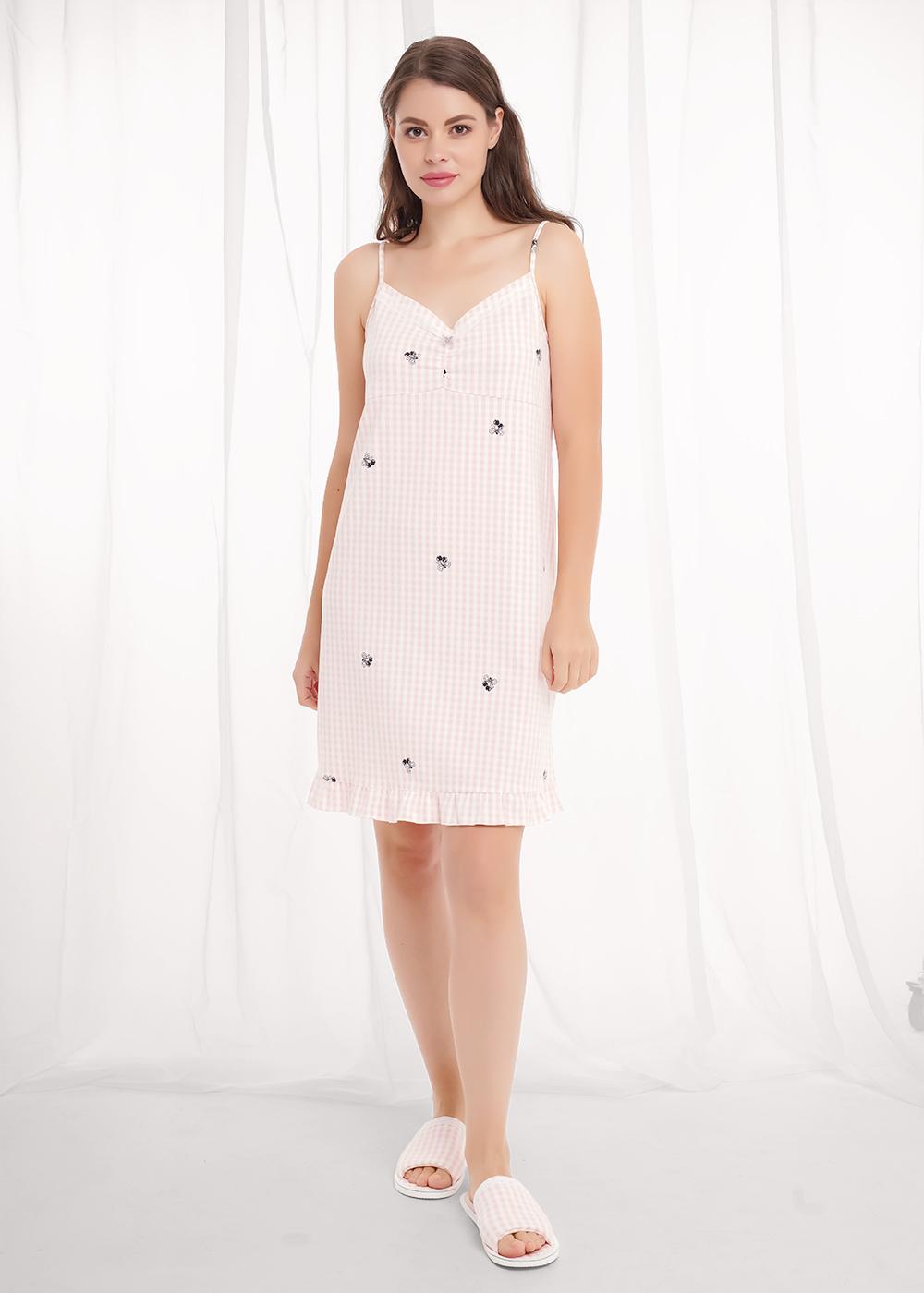 CLE LS26-1210 Сорочка ночная женская LS26-1210 св.розовый/белый