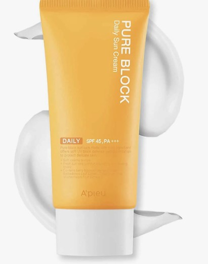 Солнцезащитный крем для лица A'PIEU Pure Block Daily Sun Cream SPF45 PA+++ срок июль 2026