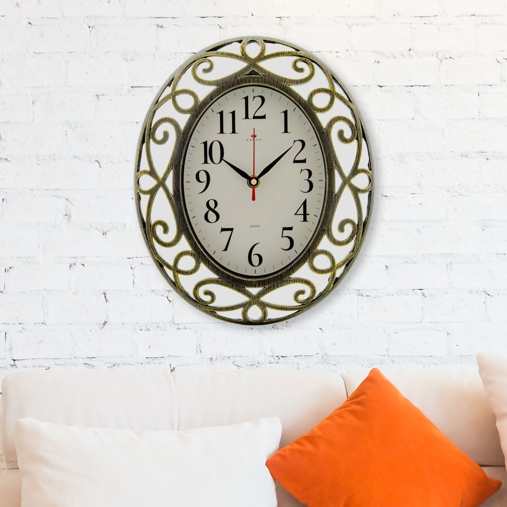 Часы настенные овальные 31*26см