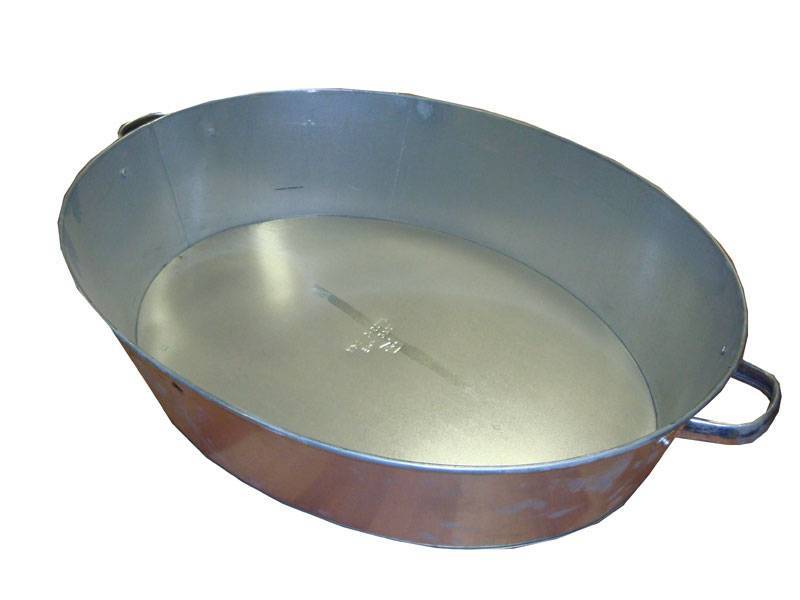 Таз 27л оцинкованный овальный