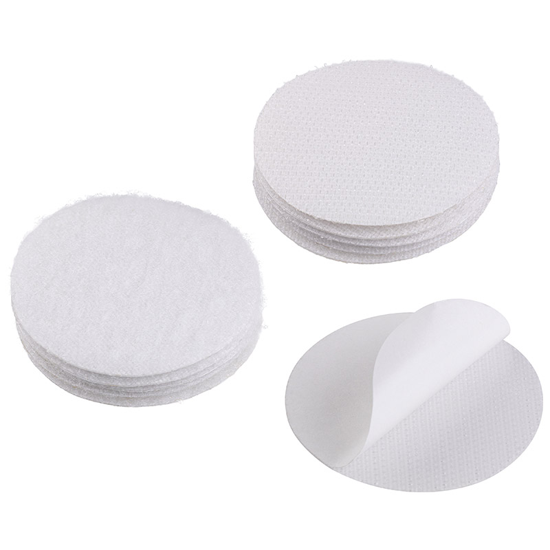 Липучки-крепления самоклеящиеся круглые 5шт d5см, цвет белый