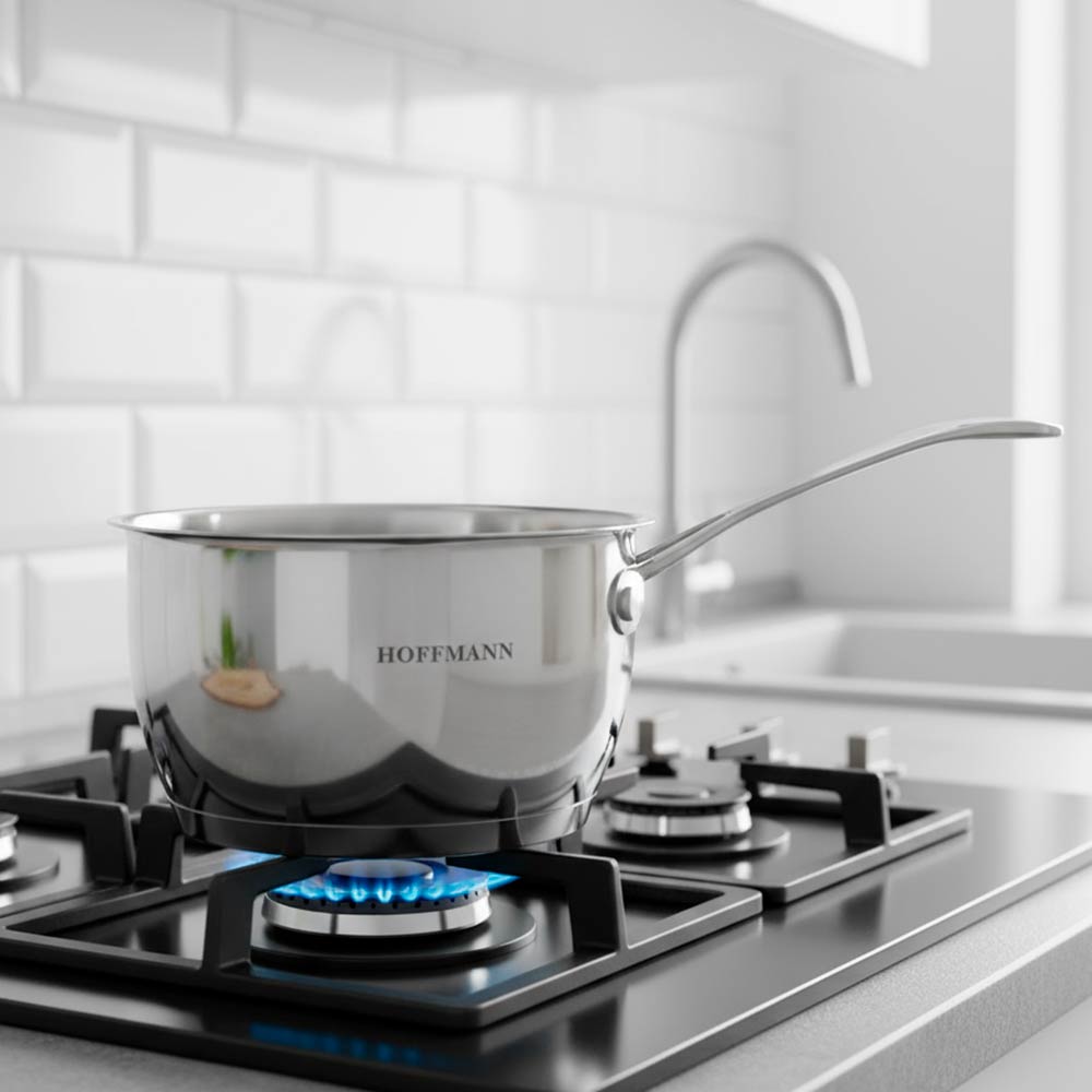 Ковш 1л нерж без крышки, индукция, НМ 0524