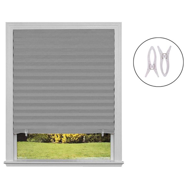 Шторы-плиссе самоклеящиеся 90*180см Skandi, цвет серый