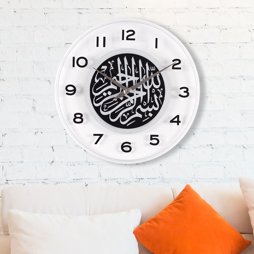 Часы настенные стеклянные d39см