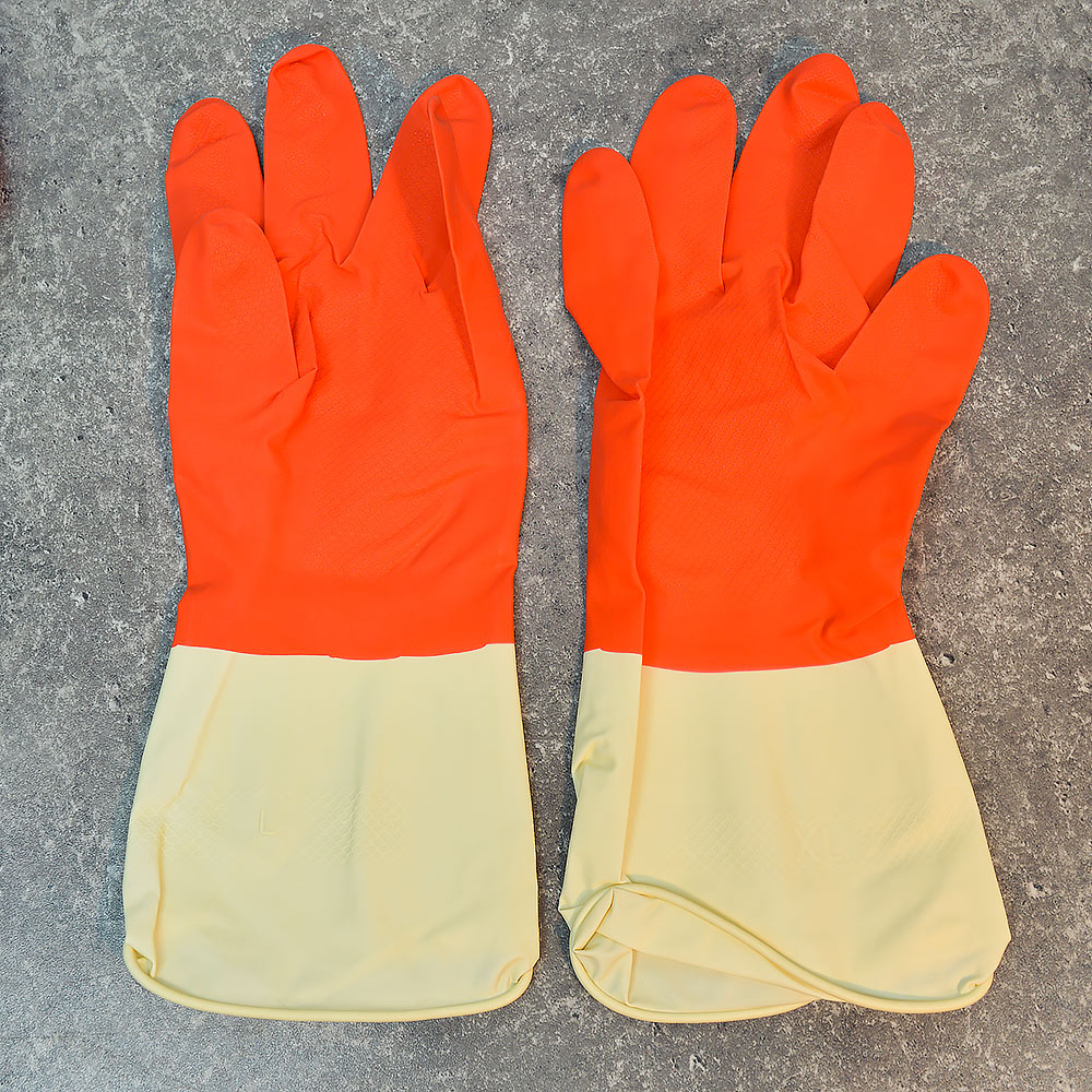 Перчатки латексные Биколор Люкс XL (белый+красный)