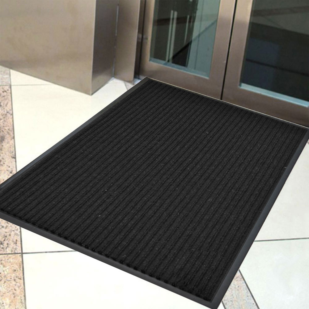 Коврик 80*120см влаговпитывающий ребристый, темно-серый