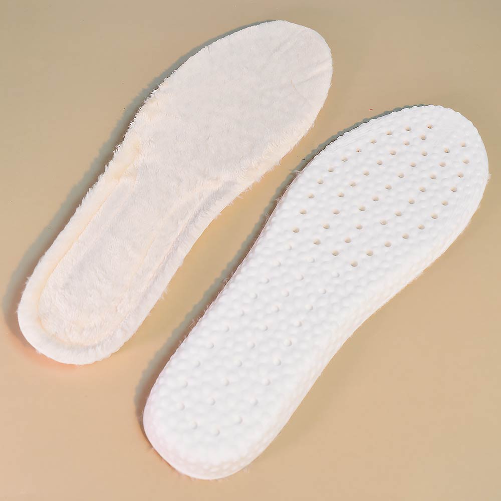 Стельки зимние обрезные с амортизацией стопы из ЭВА с иск.мехом