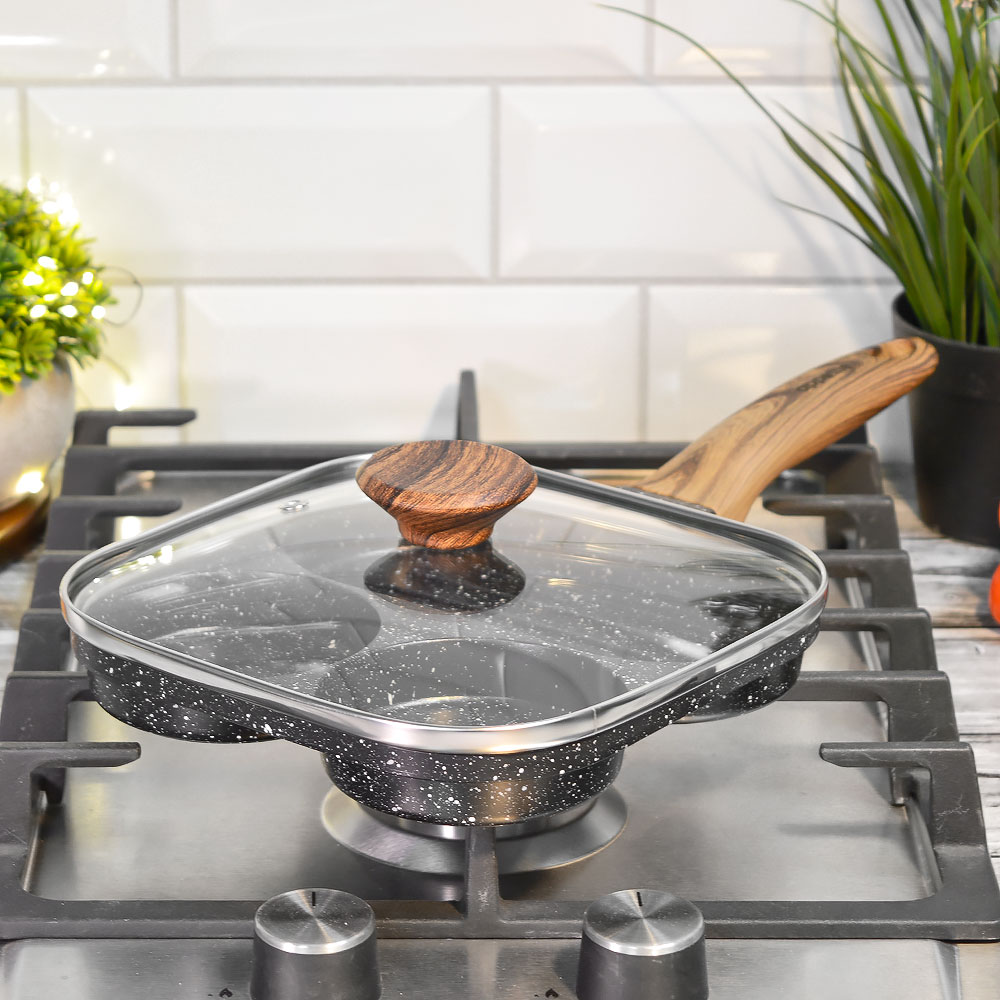 Сковорода 18,5см для завтраков со стеклянной крышкой