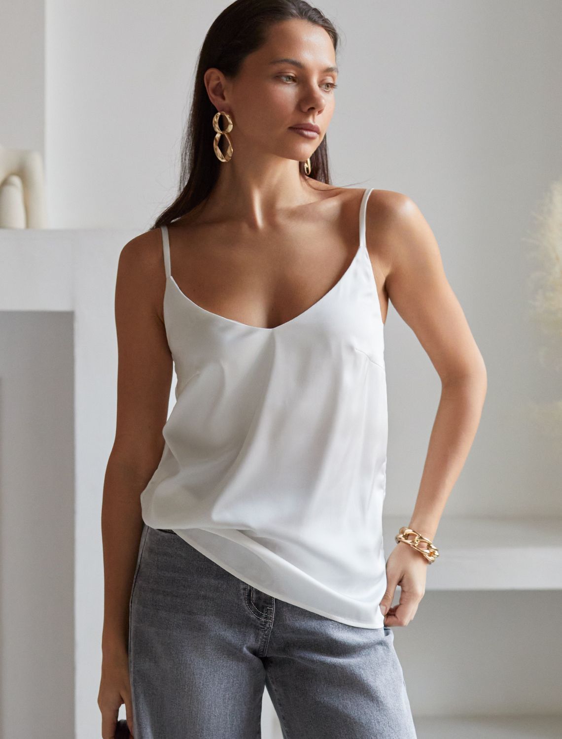 Топ из сатина