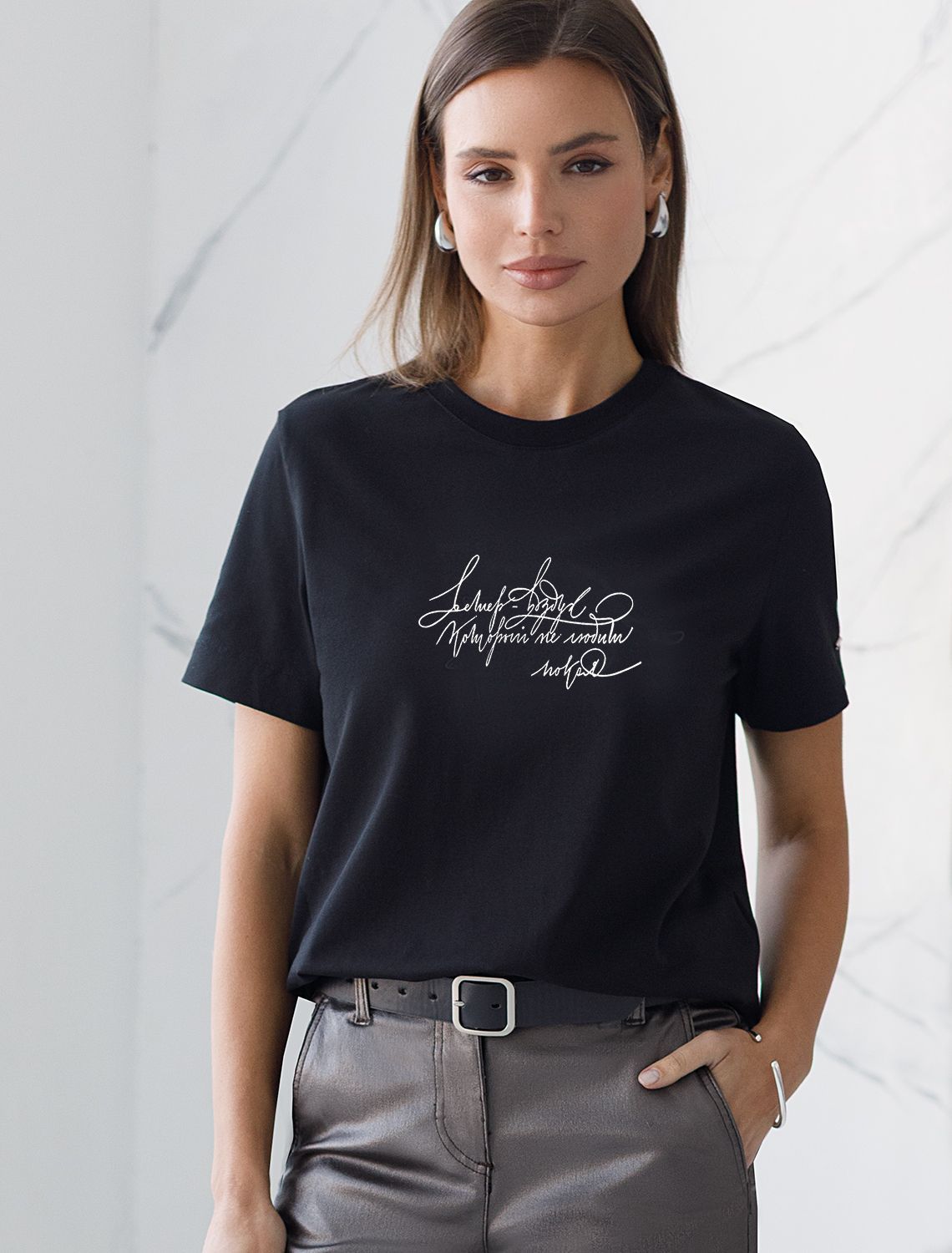 Футболка из премиального хлопка с авторским принтом