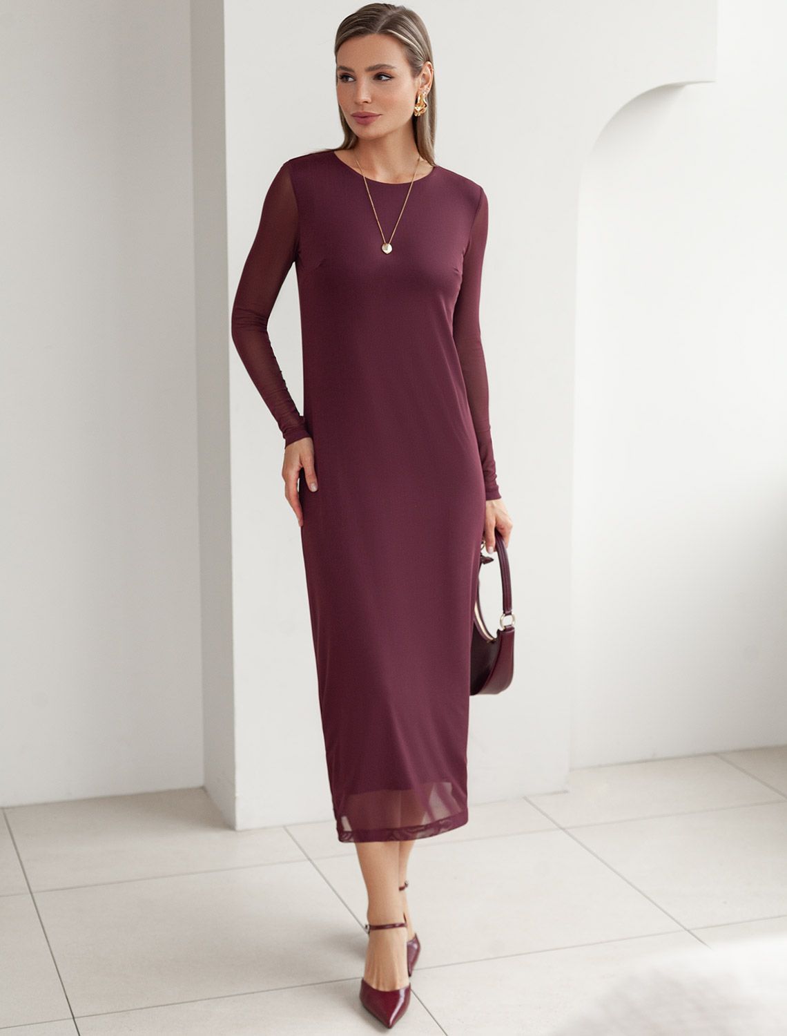 Платье из сетки с подкладкой