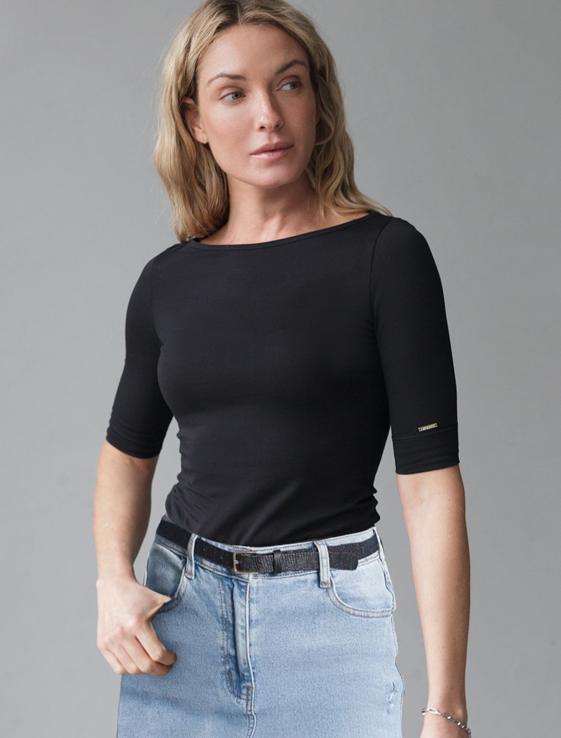 Джемпер из премиального хлопка с эластаном