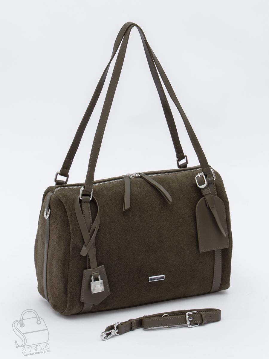 Сумка женская кожаная 8023-1S d.khaki Velina Fabbiano-Safenta