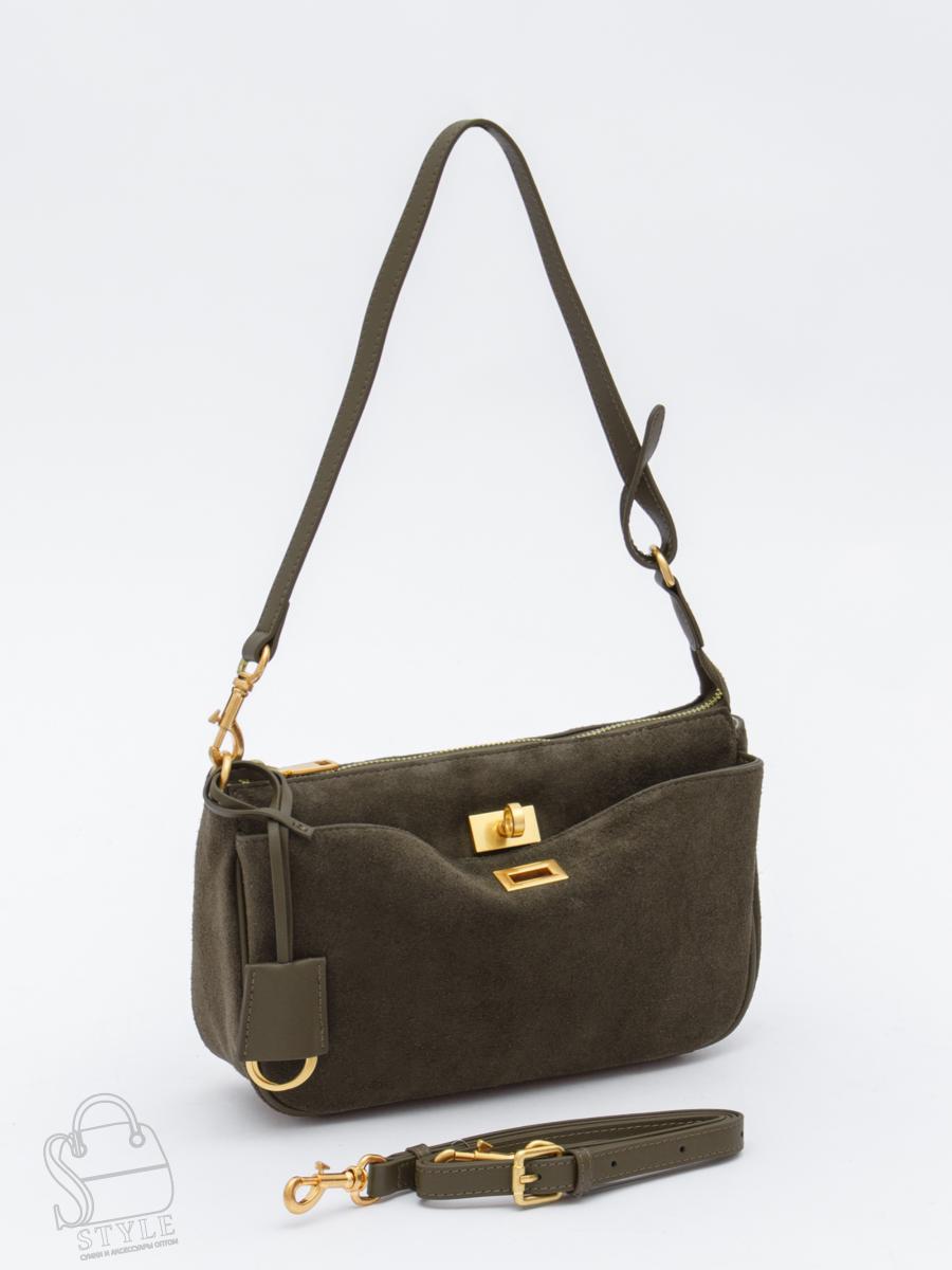 Сумка женская кожаная 990192-1NN khaki Natale Navetta