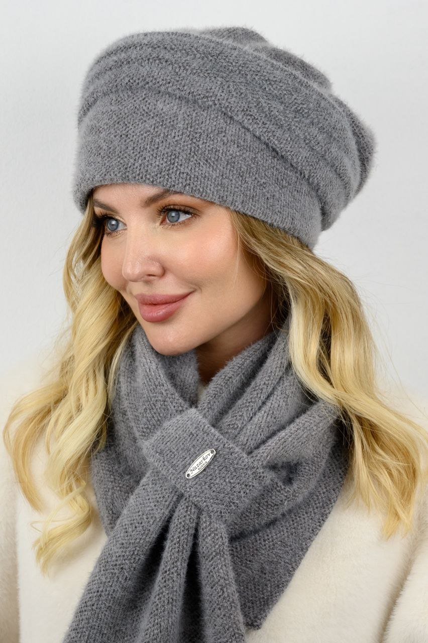 Женский комплект шапка и шарф ВАЛЕНТИНА