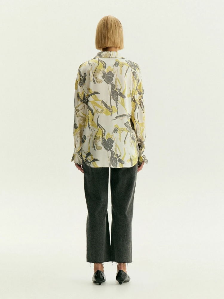 Рубашка с цветочным принтом из 100% вискозы ,
100% вискоза ,