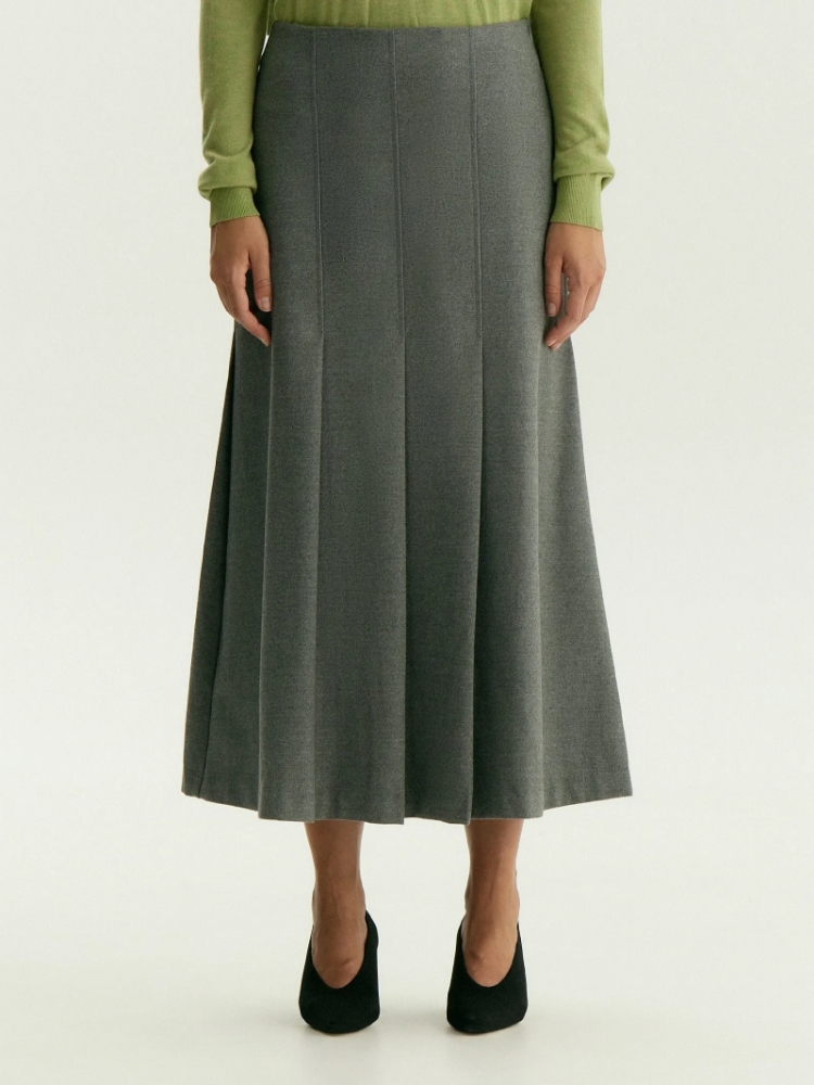 Юбка а-силуэта миди ,
62% полиэстер, 33% вискоза, 5% эластан ,