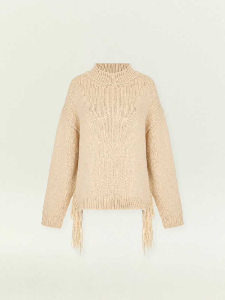 Джемпер с бахромой ,
77% акрил, 9% нейлон, 8% шерсть, 6% polyester ,