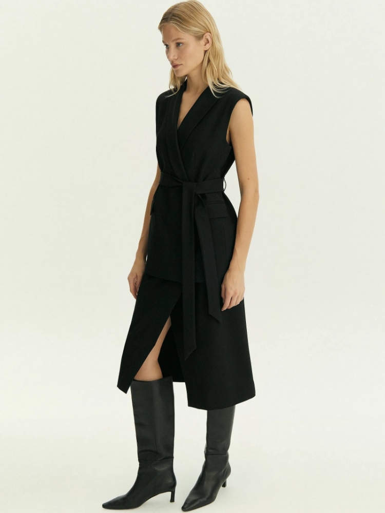 Юбка-карандаш миди на запах ,
69% полиэстер, 29% вискоза, 2% эластан ,