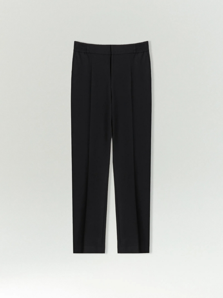 Брюки зауженного кроя с защипами ,
69% полиэстер, 29% вискоза, 2% эластан ,