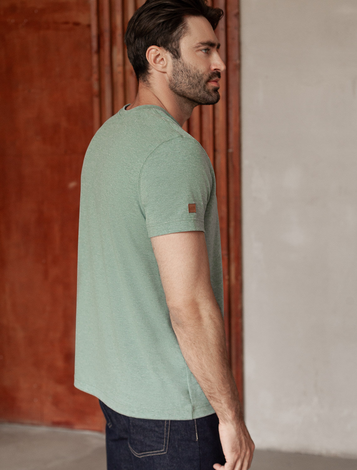 ст. цена1390руб.! VILATTE Футболка U49.045св.оливковый меланж_adventure