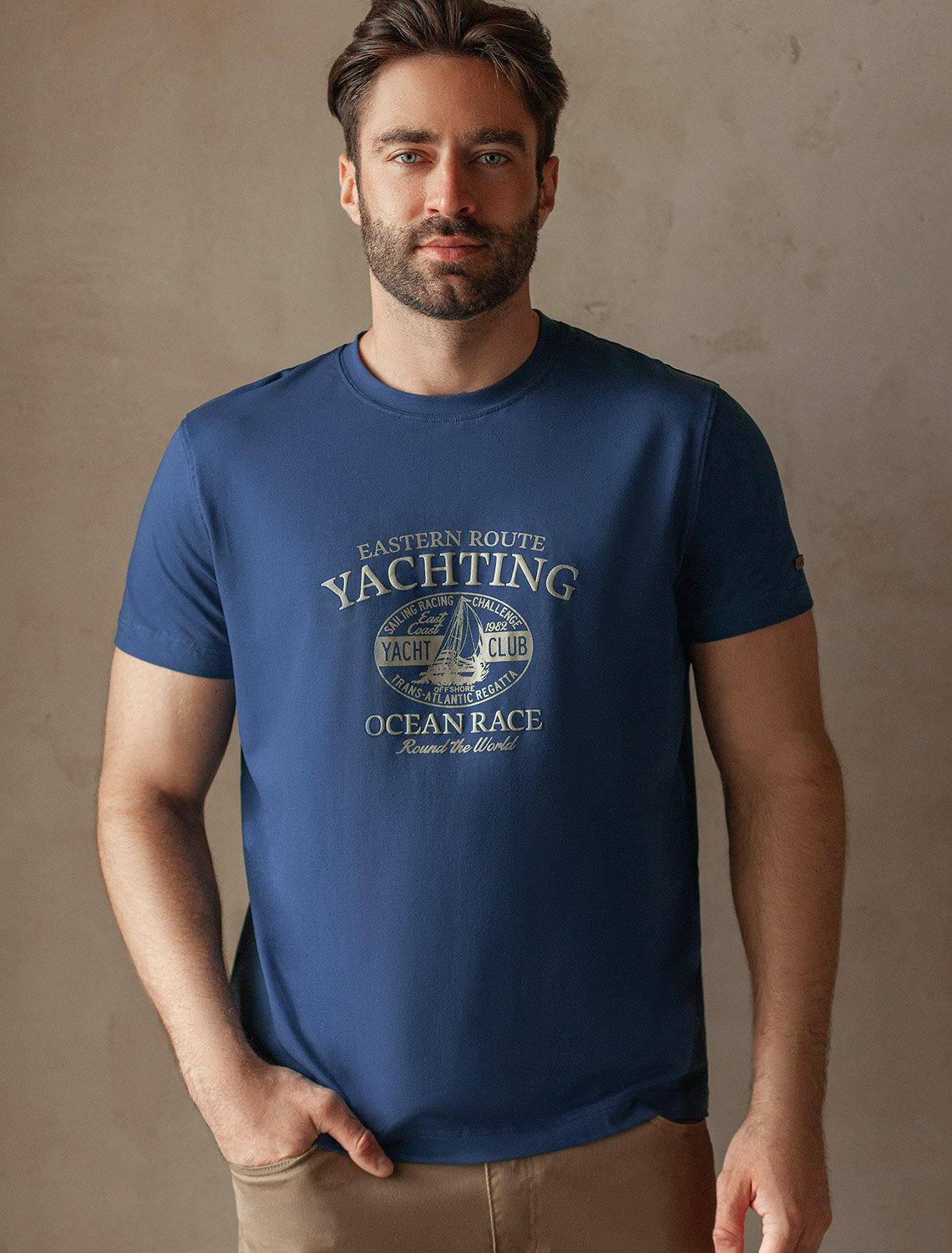 ст. цена1390руб.! VILATTE Футболка U49.045т.синий_yachting