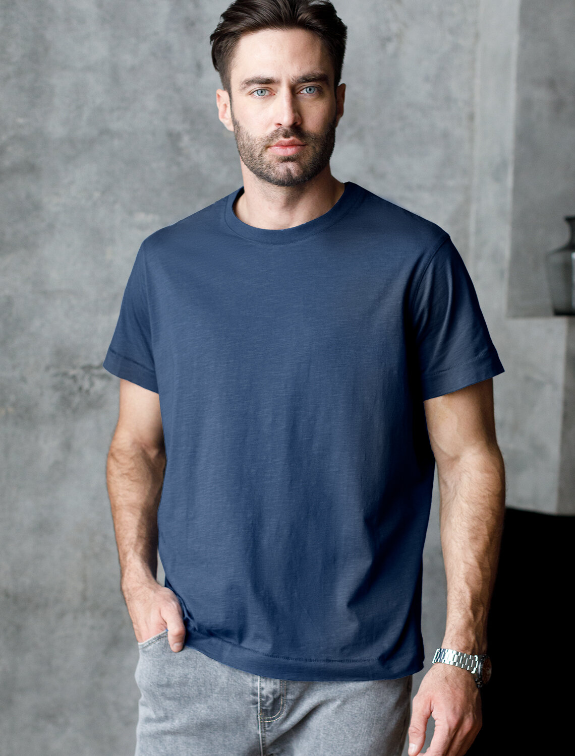 ст. цена1290руб.! VILATTE Футболка U49.040св.синий