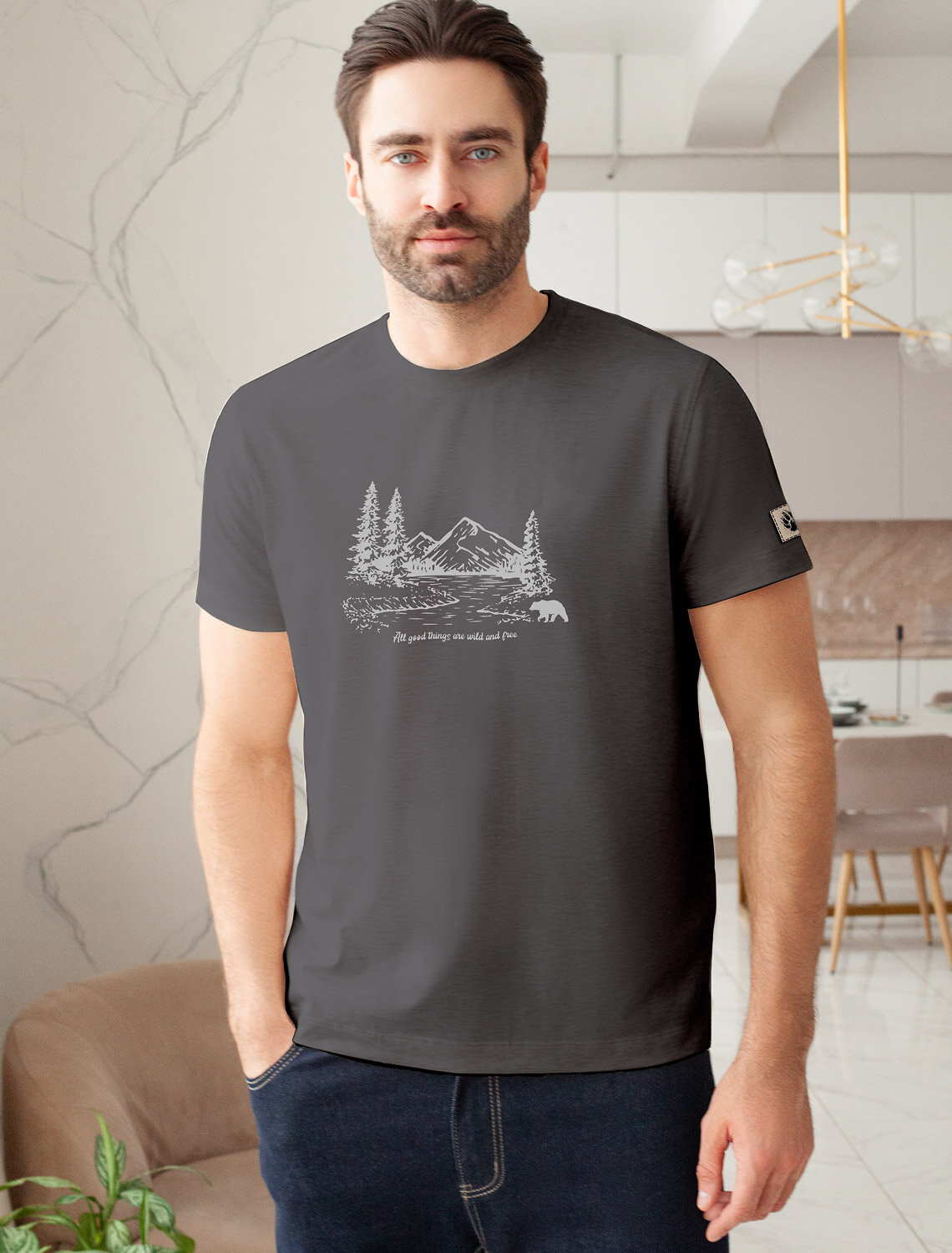 ст. цена1390руб.! VILATTE Футболка U49.045серый_outdoor