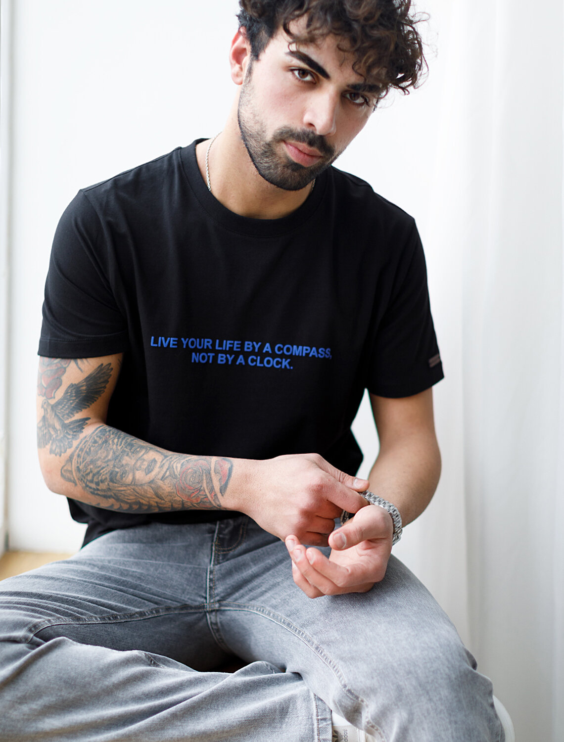 ст. цена1390руб.! VILATTE Футболка U49.026черный_compass