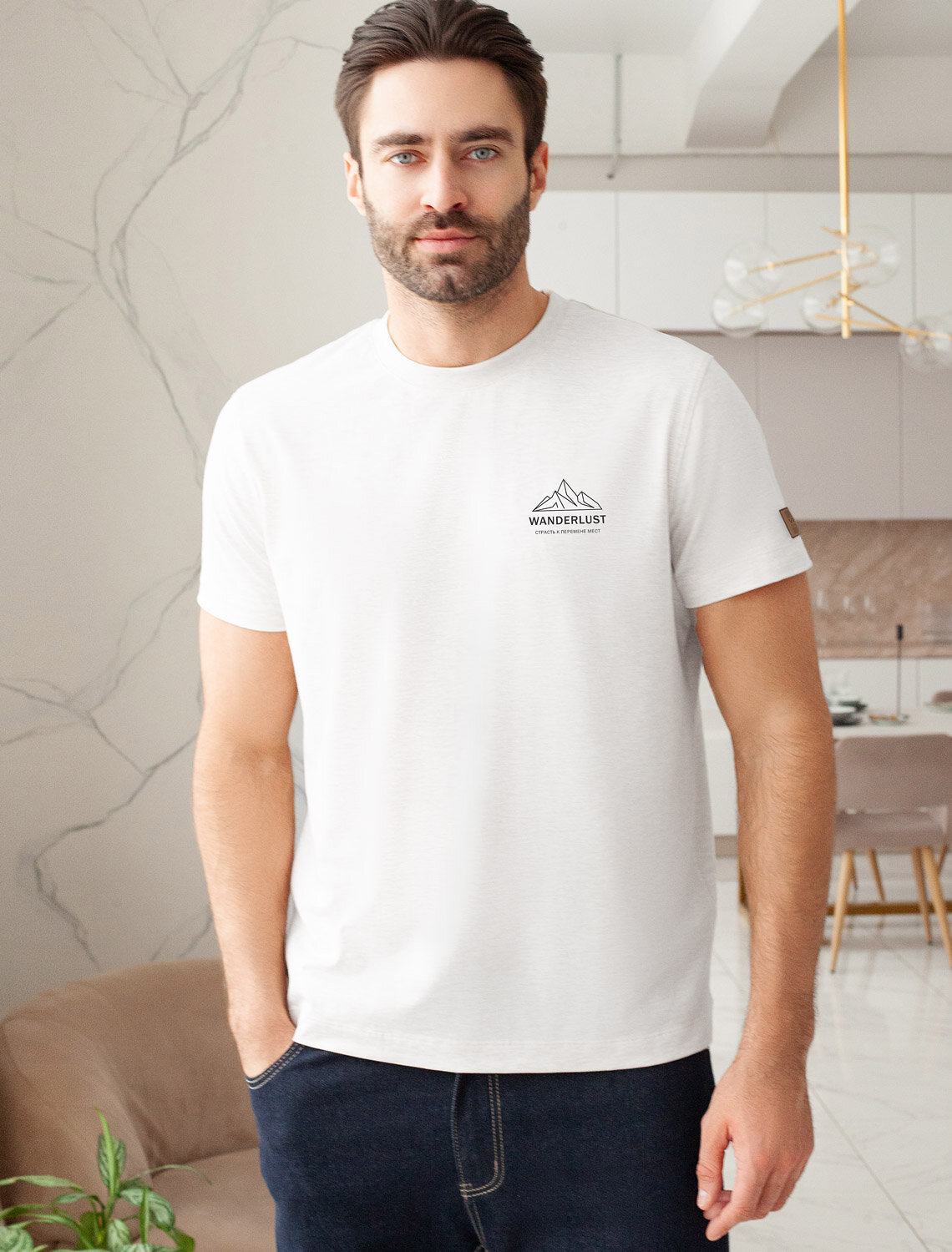 ст. цена1390руб.! VILATTE Футболка U49.045белый_wanderlust