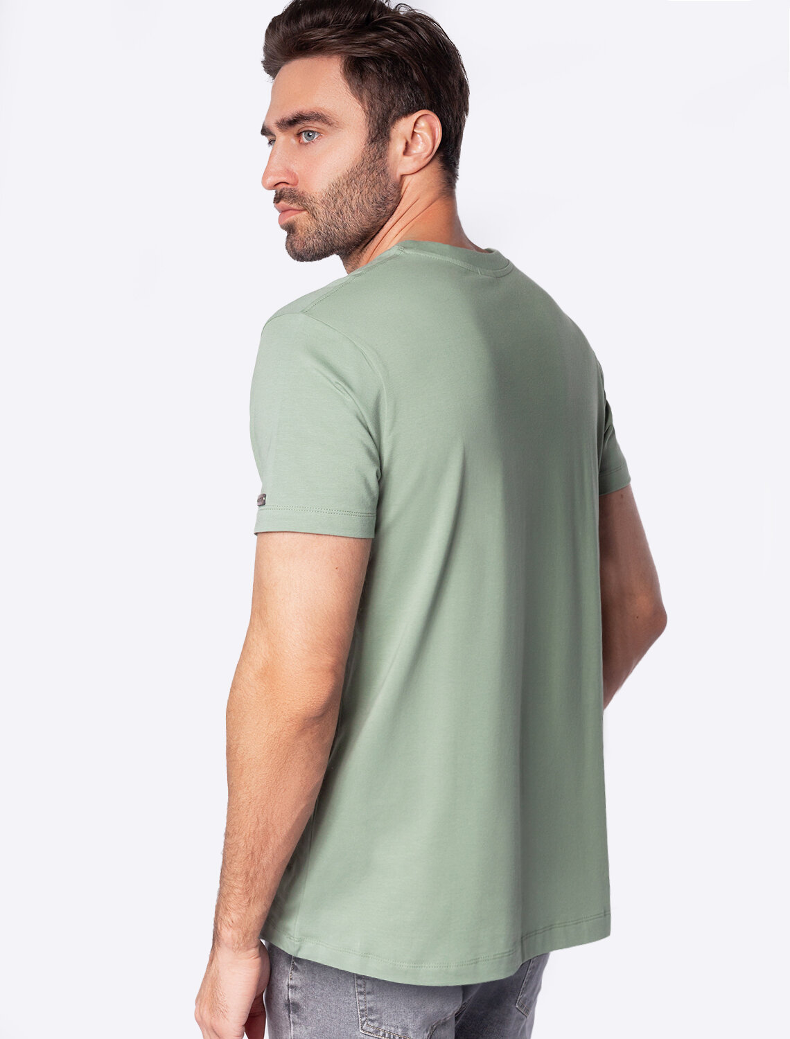 ст. цена1390руб.! VILATTE Футболка U49.026св.оливка_varsity