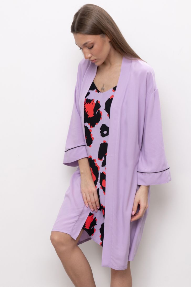 Ст.цена 3150р ПЕНЬЮАР ЖЕНСКИЙ арт. 5704W-76024.2H-814 Лиловый|170-