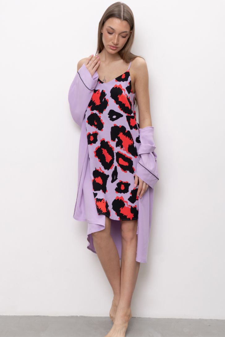 Ст.цена 3150р ПЕНЬЮАР ЖЕНСКИЙ арт. 5704W-76024.2H-814 Лиловый|170-