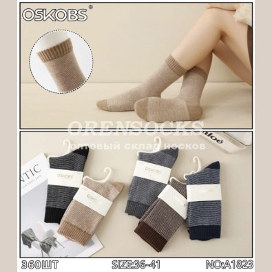 НОСКИ ЖЕНСКИЕ ТЕПЛЫЙ КАШЕМИР, НЕ МАХРОВЫЕ ОТЛИЧНОГО КАЧЕСТВА OSKOBS A1823