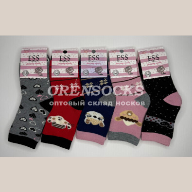 ESS ДЕТСКИЕ НОСКИ ХЛОПОК МАХРОВЫЕ АССОРТИ ОТЛИЧНОГО КАЧЕСТВА 3043