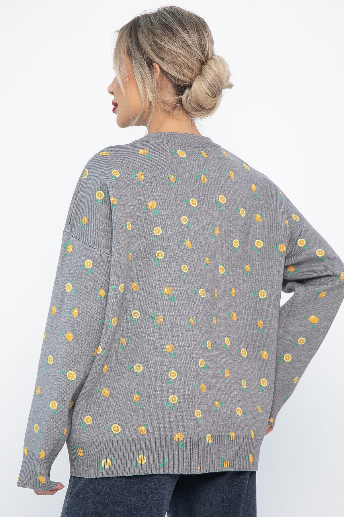 Свитер оверсайз Анита (серый) Б14759-1М